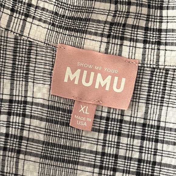 Show Me Your Mumu Lorolie Tunic Button Down Shirt in Black & White Size XL - Picture 2 of 9